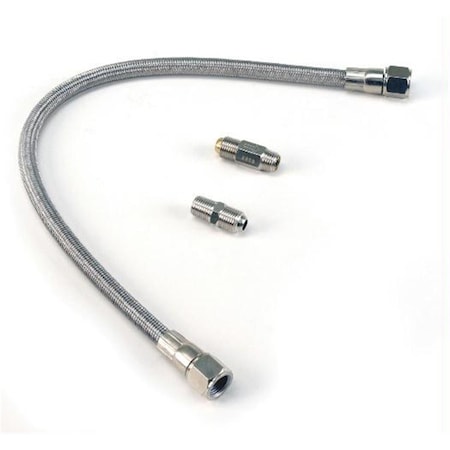 Handson 20 inch Stainless Steel Braided Leader Hose with Check Valve HA11528